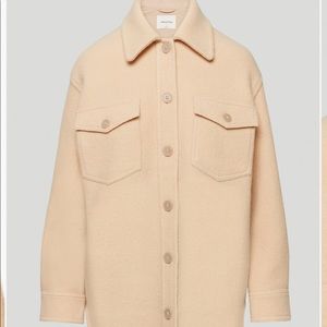 Aritzia Wilfred Free “The Ganna Shirt Jacket” in Beige, Size XS, Regular Length